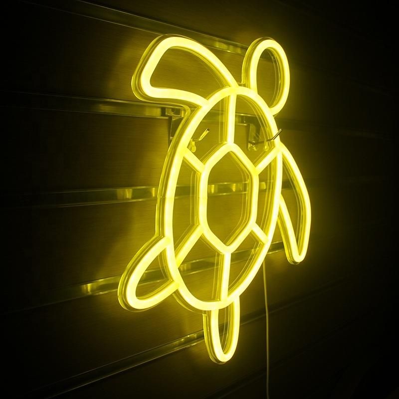 Custom LED Sign Sea Turtle Wall Hanging Art Neon Light USB Powered Lamps Kids Room Decor Neon Sign