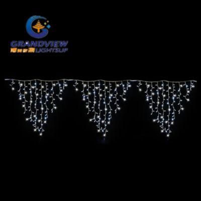 L3mxh1.5m White Color Pointed Shape Icicle Curtain Light