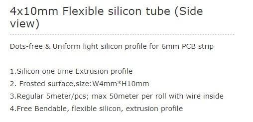 DIY Neon-Sideview 4*10mm Fiexibile Silicontube (Side View)