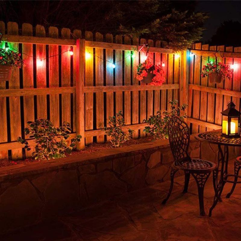 RGB Patio Lights with Reomte Control, LED Commercial Grade Porch Lights String