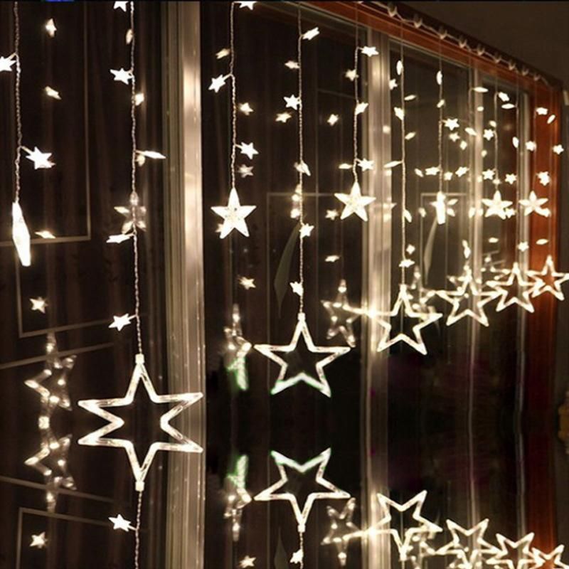 LED Star Curtain Light Ramadan Light Fairy String Decoration Lighting