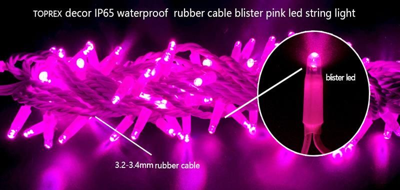 Outdoor Bad Weather Use Toprex Rubber Blister String Lights