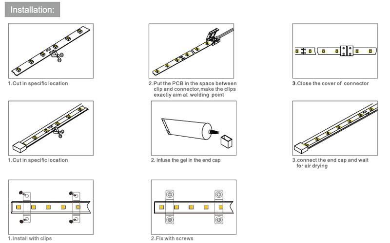 3838SMD 24V LED Strip with 240 LED Light for Flexible RGB LED Rope PCB