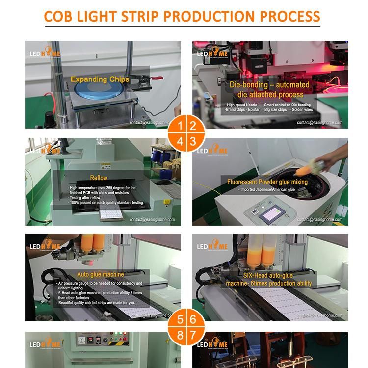 Higher Cost Performance COB Strip Kit 3m 2oz 8mm PCB Flex LED Strip Light