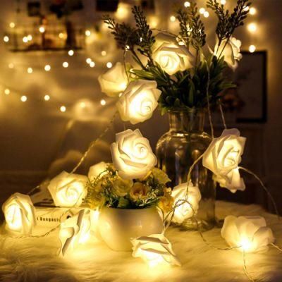 LED Christmas Party Indoor Decorationrose String Lights