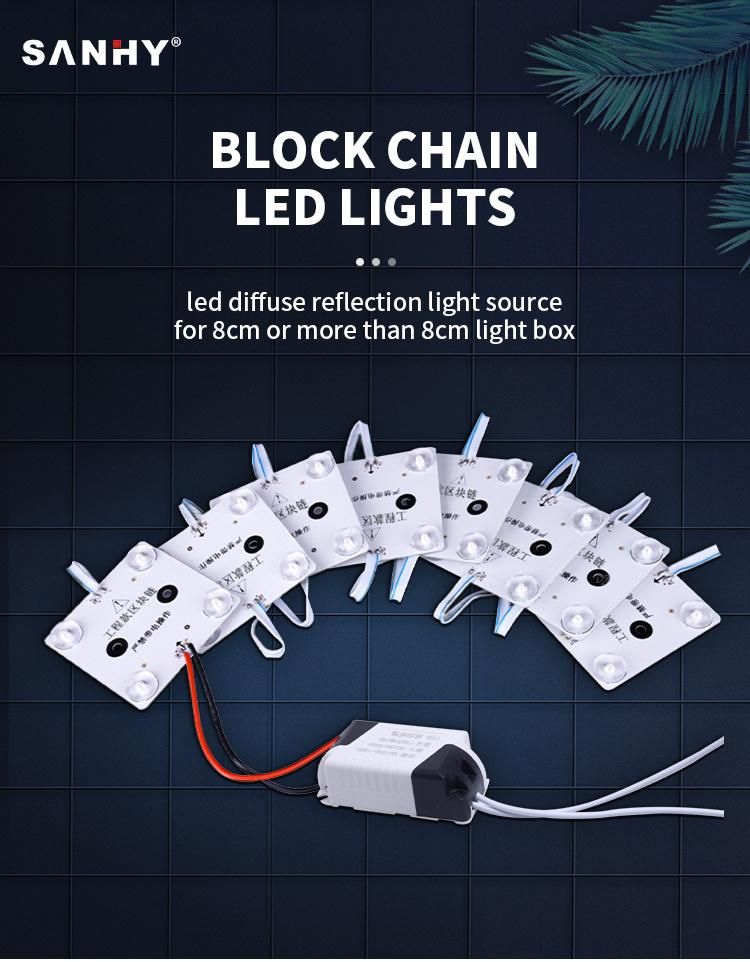 220V Warm White Cool White Waterproof Highlight Diffuse Block Chain Blocks LED Module