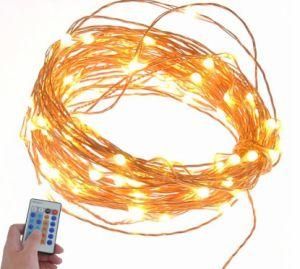 10m LED Copper Wire String Light /Powered by 3AA Battery Warm White