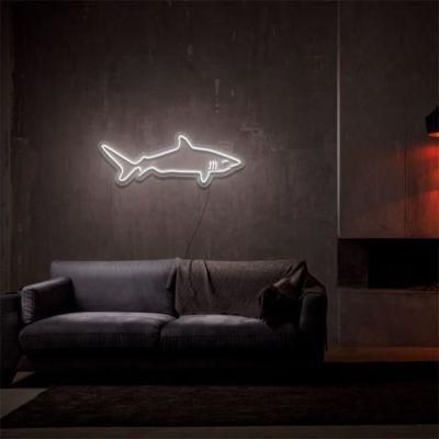 Eye Catching LED Neon Sign Neon Lighting Custom Made Neon Acrylic Sign LED Custom White Tip Shark Neon Light Sign