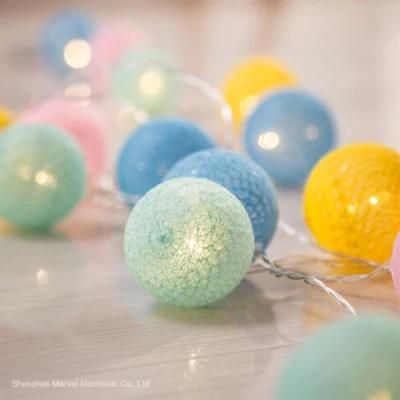 20LED Cotton Ball Christmas Decoration Holiday Outdoor LED Light String