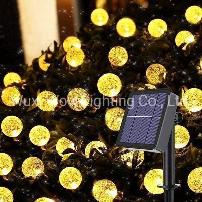 36FT Solar Garden Light Outdoor Waterproof 60 LEDs Crystal Ball String Lights 8 Modes Decorative