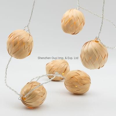 Bamboo Ball Decoration Light Bamboo String Light