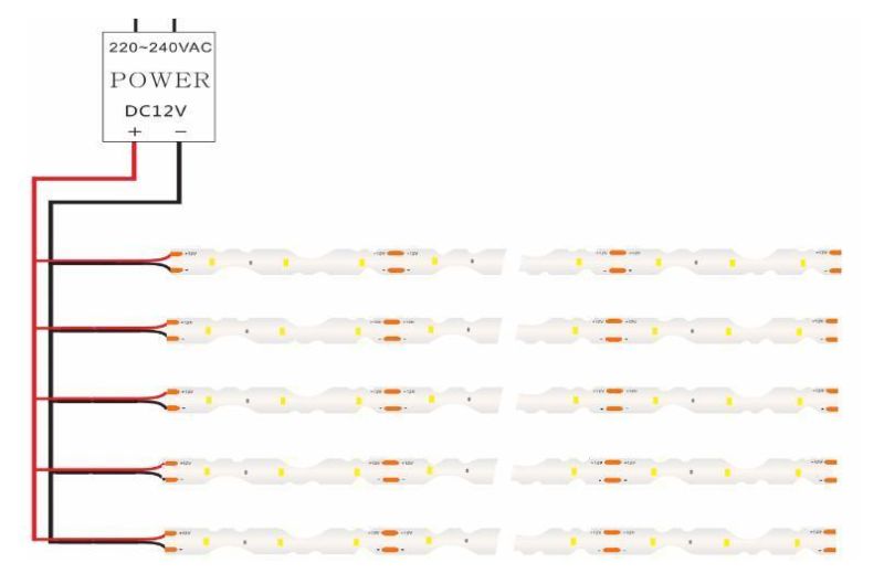 12 V Super Long Welding-Free S Type Series Flex Strip