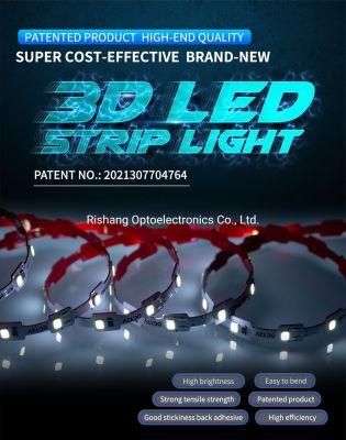 High Brightness DC12V SMD2835 Flexible S Shape Light 3D LED Strip with UL Listed
