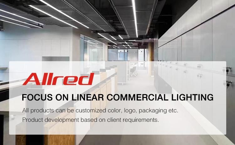 European Decorative Indoor Lighting Commercial Pendant Aluminum LED Office Libary Classroom Strip Light