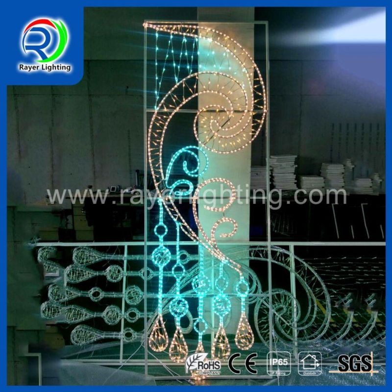 LED Angle Wing Christmas Decoration Rope Customized Motif Light