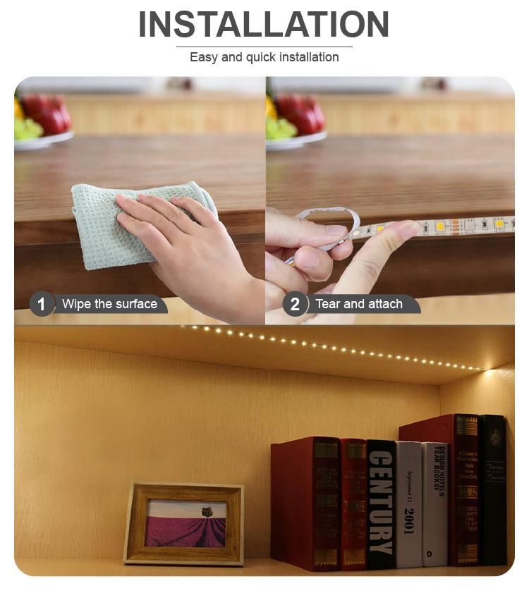 LED TV Backlight Price Motion Sensor LED Strip Lights with Remote Controller