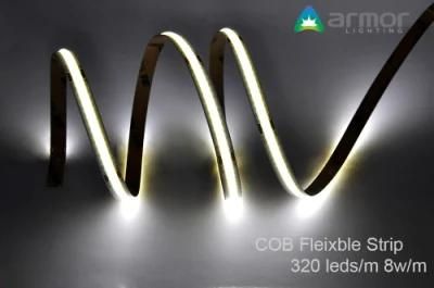 CE RoHS Approved 512 LEDs High CRI90 8mm Wide Flip Chip COB Flexible LED Strip