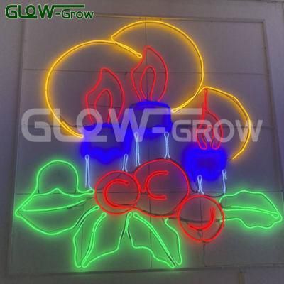 Christmas Waterproof Custom Candle LED Neon Flex Light for Holiday Home Garden Tree Christmas Decoration