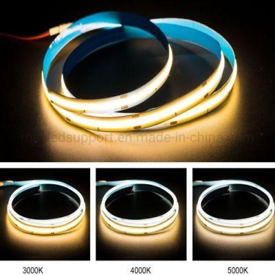 Dots Free 180 Degree 24V 4000K COB LED Strip Lighting for Decoration