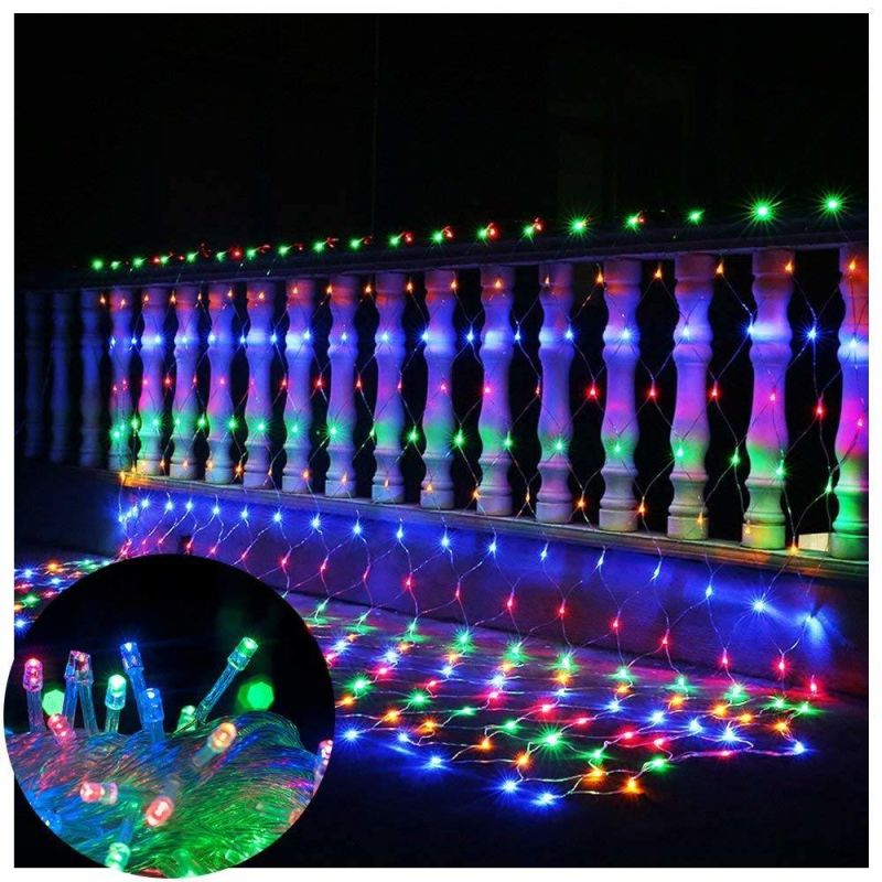 1.5X1.5m 3X2m White TV Backgroun Decorate Garden LED Net Mesh String Light