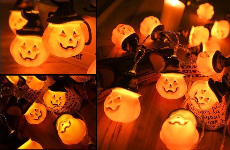3m 20 LED Battery or USB Pumpkin Halloween String Lights