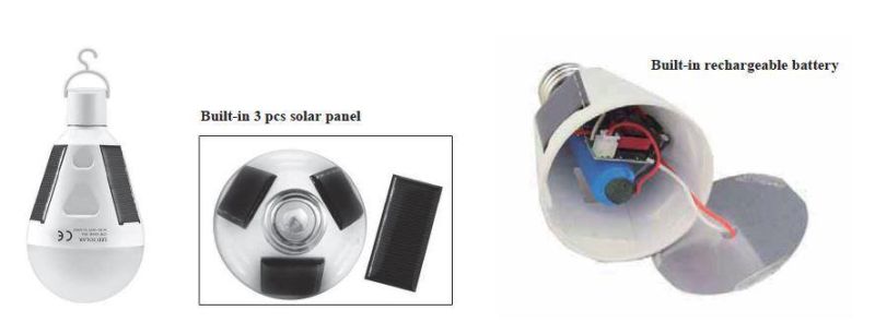 Rechargeable LED Solar Emergency Bulb