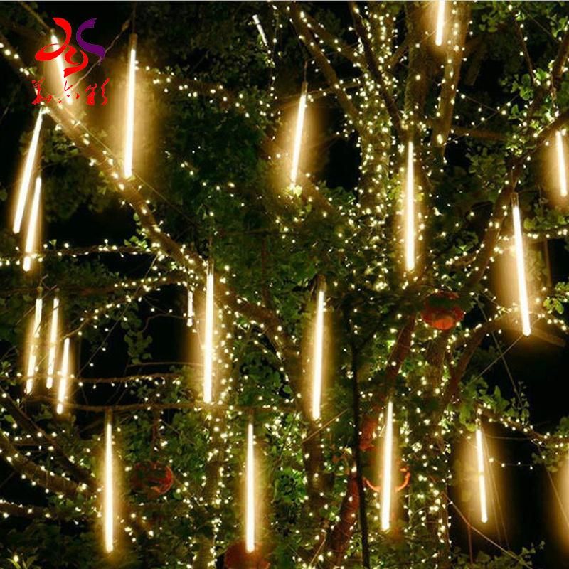Waterproof Solar LED Meteor Shower Light Outdoor Christmas Meteor Tree Lights for Party Decor