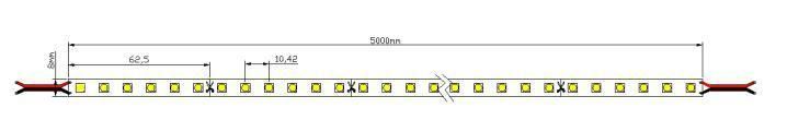 96LEDs/M SMD 4040 LED Strip with Dimmable Remote Controller