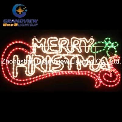 Animated 100cm LED Clear &prime;merry Christmas&prime; Motif Rope Lights