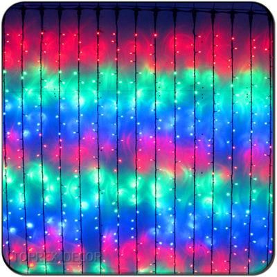Wholesale IP65 Outdoor Waterproof Connectable Pool LED Waterfall Curtain Lights with 8-Mode Controller for Holiday Decoration