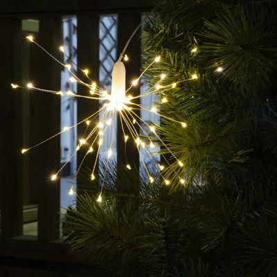 90 LED 8 Modes Dimmable Remote Control Hanging Starburst Lights Christmas Firework Lights