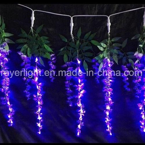 LED Artificial Wisteria Curtain Light Icicle String Ceremony Wedding Decoration