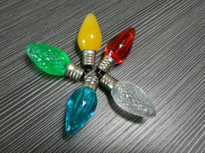 Multi-Colored C7 Smooth Christmas Replacement Mini Bulb for Decoration