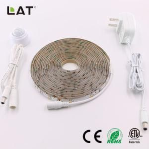 Smart LED Bed Light High Brightness DC24V 5m SMD2835 Ww/Cw 30/60/120LEDs Flexible LED Strip/Tape with Sensor Can Adjust 30s to 10min Ce/ETL/UL