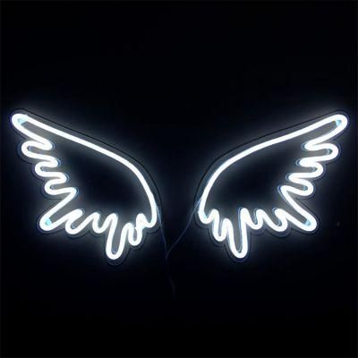 Manufacturer Hot Selling Custom Decorative Neon Lighting Acrylic Angel Wings LED Neon Lights Wedding Party Wall Neon Signs