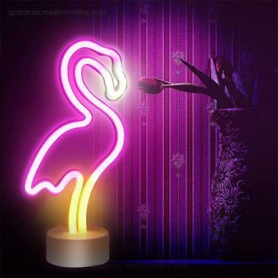 Free Design Colorful Flamingo Neon Sign Acrylic Wall Hanging Home Party Decoration LED Neon Sign