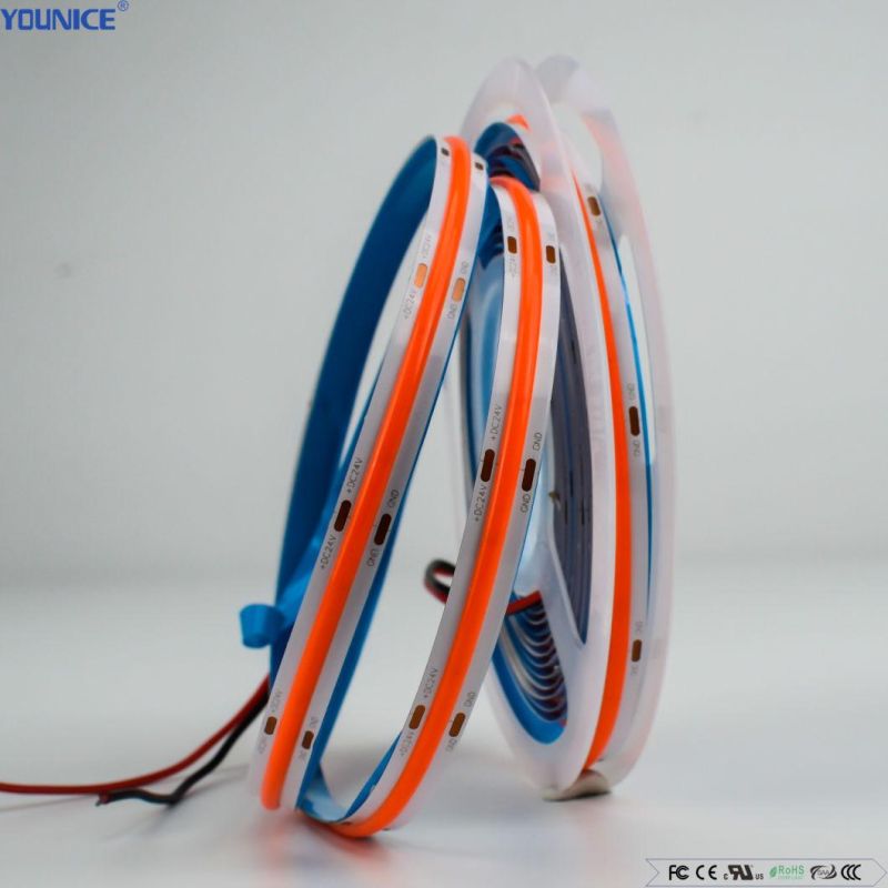 8W/M 8mm Width 320LEDs/M Ra90 DC12V LED Flexible COB Strip for Project