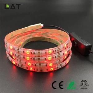 DC5V IP20 5m LED 5050 Red 30 60 120LEDs Strip Tape Back Light USB for TV Computer Ce ETL UL