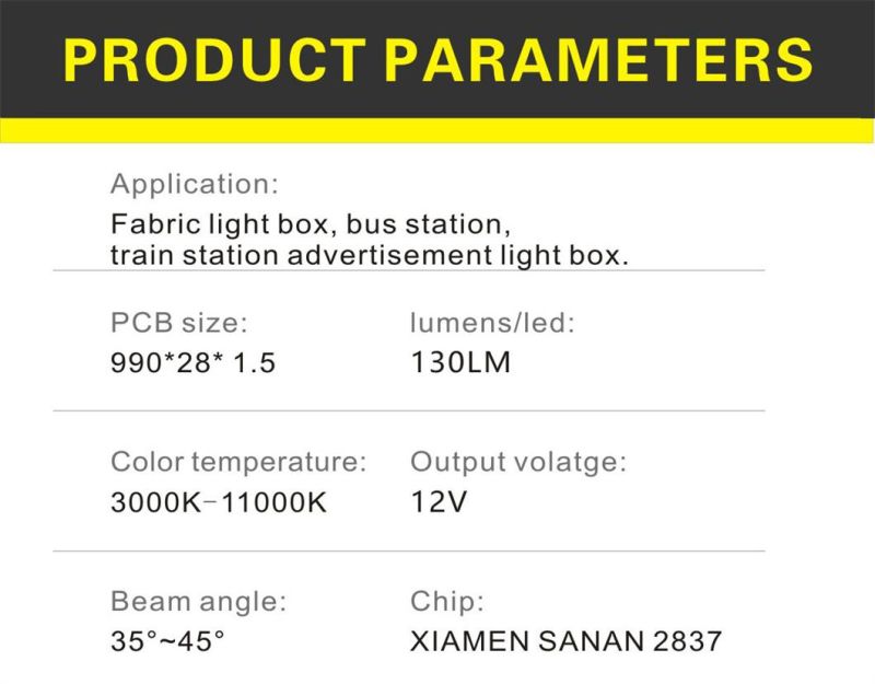 High CRI Sidelight LED Strip Bar Backlight Light Box