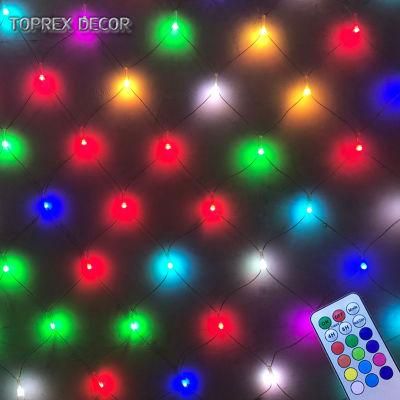 Customizable Holiday Decorations Online Inexpensive Designer 7-Color Synchronization Net Window Lights for Christmas