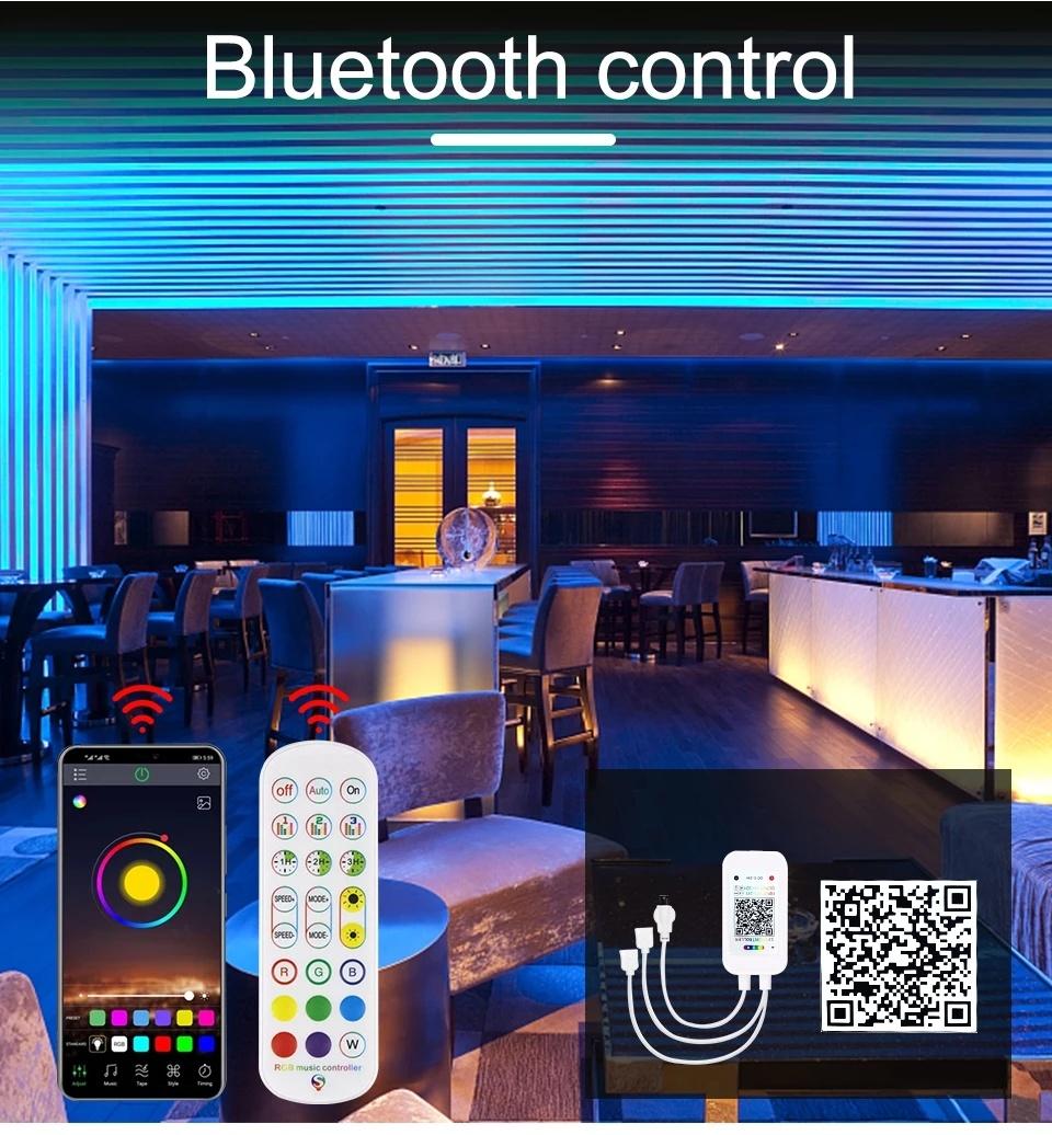 Smart LED Neon Strip Light 12V RGB Dimmable Silicone Cuttable Tape WiFi Bluetooth APP Remote Control Music Mode Strip