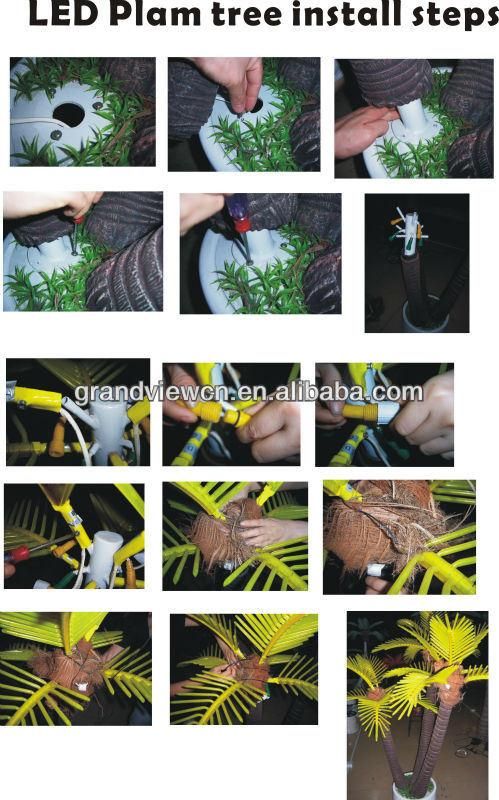 Yellow Colour for LED Palm Tree Light