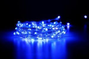 LED Christmas Copper Wire String Light 10m RGB Color/Powered by 3AA Battery