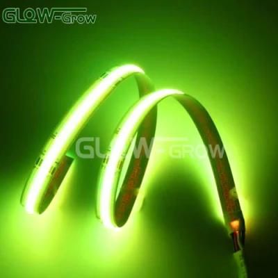 Green COB LED Strip 12V 24V 480 LEDs/M Flexible COB Tape Light for Indoor Decoration Lighting