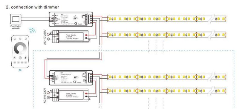 UL Certificate 120LEDs DC24V 20W/M 2700K Warm White SMD2835 Flexible LED Strip for Dots Free LED Linear Lighting