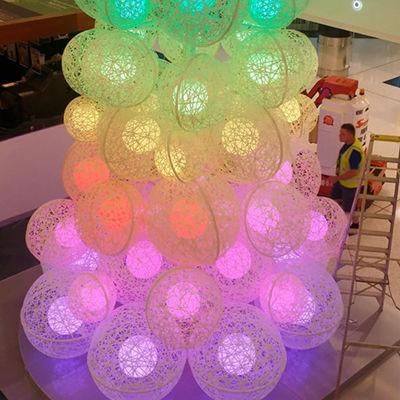 Twinkling RGB Sphere Ceiling Light for Graden Decoration