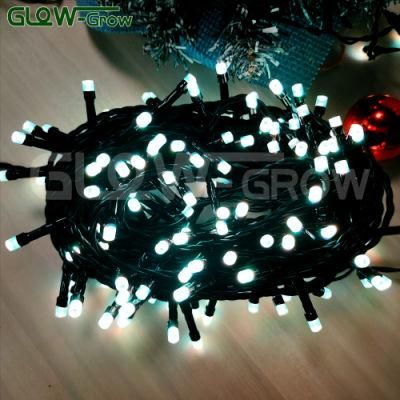 Twinkly Strings Smart Tuya Controlled LED Lights String with 200 RGB Sync LEDs PVC Black Wire for Home Christmas Home Tree Decoration