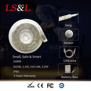 IP33 White Human Sensor LED Strips Light for Night Light