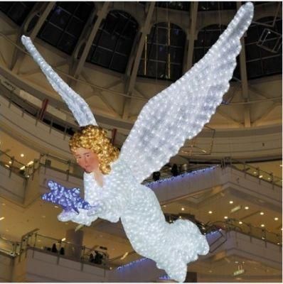 Outdoor Waterproof Lighted LED 3D Angel Motif Holiday Lighting