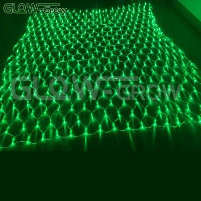 Pve Wire 2*1m IP65 Waterproof Green Christmas Fishnet Halloween Outdoor LED Mesh Net Light for Xmas Tree Yard Home Garden Decoration